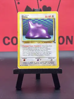 Ditto 18/62 Fossil WOTC Pokemon TCG Regular Rare 1999 HP - Image 2