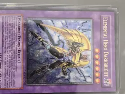 Yugioh Elemental Hero Darkbright TAEV-EN042 Ultimate Rare 1st Edition PSA 6 - Image 2