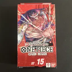ONE PIECE TCG Edward Newgate (RED) STARTER DECK (ST-15) Open Box No PRB Pack! - Image 1