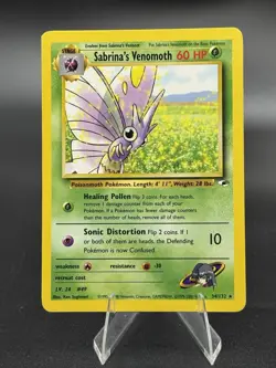 Sabrina's Venomoth - 34/132 - Gym Heroes - Non Holo Rare - NM/LP - Pokemon TCG - Image 1