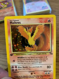 NM! 1st Edition Moltres (12/62) Holo Fossil Set Pokemon Card! FAST & FREE P&P! - Image 3