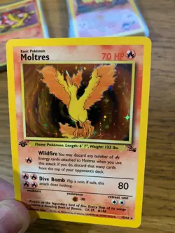NM! 1st Edition Moltres (12/62) Holo Fossil Set Pokemon Card! FAST & FREE P&P! - Image 4
