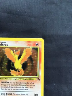 Pokemon Cards: 1st Edition Fossil Rare Holo: Moltres 12/62 - Image 4