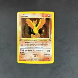 Pokemon Moltres 12/62 Holo Rare 1st First Edition Vintage - Image 1