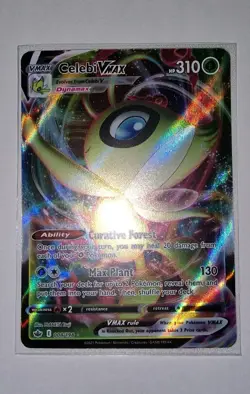 Pokemon TCG Celebi VMAX Chilling Reign Holo Rare Card 008/198 - Image 2