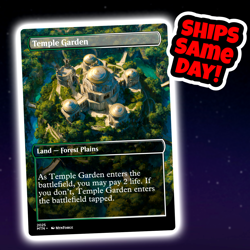 Temple Garden - Custom Art Magic: The Gathering Playtest Card - Commander EDH - Image 1