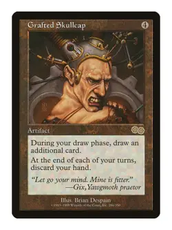 Grafted Skullcap MTG Urza's Saga Rare LP Lightly Played Single Card - Image 1