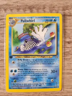 Poliwhirl - 1st Edition Neo Discovery - 44/75 - Uncommon - Pokemon Card - LP - Image 1