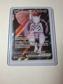 Team Rockets Mewtwo EX Holo Ultra Rare Card 213/182 Sv10: Destined Rivals - Image 1