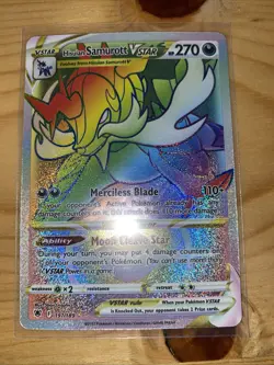 Pokemon Hisuian Samurott VSTAR Rainbow Secret Rare Card 197/189 Astral Radiance - Image 1