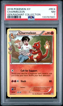 2016 POKEMON XY GENERATIONS RADIANT COLLECTION #RC4 CHARMELEON PSA 7 - Image 1