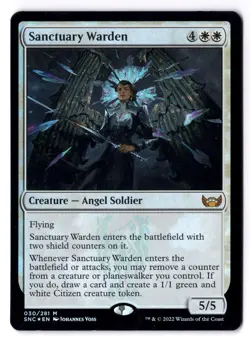 Sanctuary Warden NM* FOIL Streets Of New Capenna 030/281 mtg -UnltdCards - Image 1