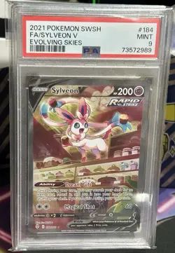 PSA Mint 9 - Sylveon V 184/203 SWSH Evolving Skies - Pokemon TCG 2021 Holo FA - Image 3