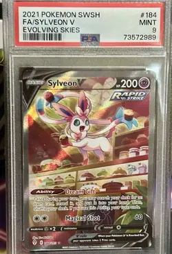 PSA Mint 9 - Sylveon V 184/203 SWSH Evolving Skies - Pokemon TCG 2021 Holo FA - Image 5