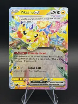 Pikachu Ex 57/191 Double Rare SV:08 Surging Sparks LP Pokemon TCG - Image 1