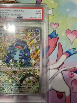 2025 Pokemon Black Bolt BLK En Seismitoad Illustration Rare #105 PSA 9 Mint - Image 2
