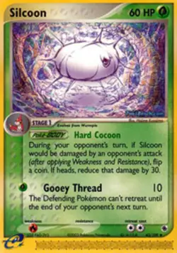 Pokemon - Silcoon - 43/109 - Uncommon - EX Ruby and Sapphire - NM - Image 1