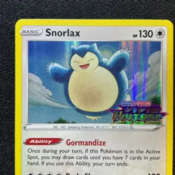 2020 Snorlax Vivid Voltage Stamp SWSH068 Promo Pokemon TCG NM - Image 2