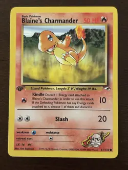 Pokemon TCG Blaine's Charmander Gym Challenge 61/132 1st Edition Common 50 HP - Image 1