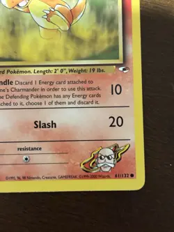 Pokemon TCG Blaine's Charmander Gym Challenge 61/132 1st Edition Common 50 HP - Image 3