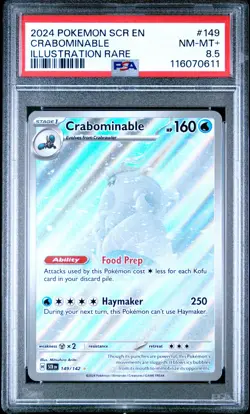 2024 POKEMON SCR EN-STELLAR CROWN ILLUSTRATION RARE #149 CRABOMINABLE PSA 8.5 - Image 1