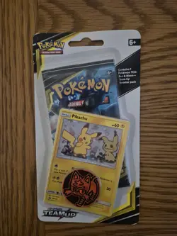 Pokemon Sun And Moon Team Up Checklane Blister Pack Pikachu SM162 Promo - Image 1