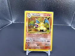 Charizard Pokemon Card TCG Base Holo Rare 4/102 Vintage 1999 WOTC LP- MP+ - Image 1