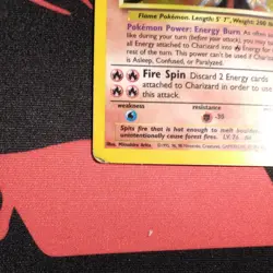 Pokemon TCG Charizard 4/102 Base Set Unlimited Holo Rare MP Vintage WOTC - Image 3