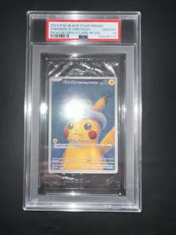 PSA 10 SEALED VAN GOGH PIKACHU WITH GREY FELT HAT SVPen 085 PROMO POP 1496 in🌍 - Image 2