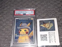2023 POKEMON POKEMON X VAN GOGH PROMO PIKACHU WITH GREY FELT HAT PSA 9 - Image 1
