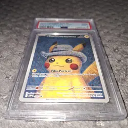 2023 POKEMON POKEMON X VAN GOGH PROMO PIKACHU WITH GREY FELT HAT PSA 9 - Image 3