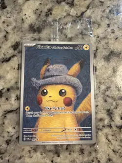 Pikachu Grey Felt Hat 085 Van Gogh Museum Promo Sealed Rare Possible PSA 10 - Image 1
