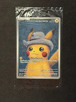 Pokemon Card Pikachu Van Gogh SVP EN 085 Pikachu With Grey Felt Hat Sealed Mint - Image 1