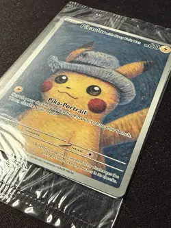 Pokemon Card Pikachu Van Gogh SVP EN 085 Pikachu With Grey Felt Hat Sealed Mint - Image 3