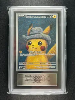 [ARS 10] Pikachu With Grey Felt Hat Van Gogh Museum Pokemon Card SVPEN 085 PROMO - Image 3