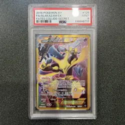 Pokemon Alakazam EX 125/124 Full Art Secret Rare XY Fates Collide PSA 9 Mint - Image 1