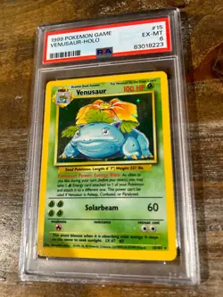 POKEMON 1999 Pokemon Game Base Set VENUSAUR Holo #15 PSA 6 RARE 2 - Image 1