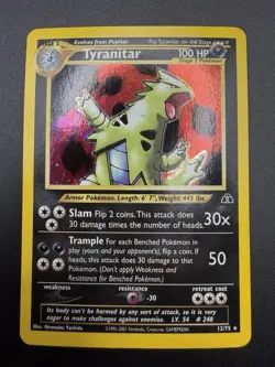 Tyranitar 12/75 Neo Discovery 2001 Holo Rare WOTC Pokemon Card TCG - Image 3