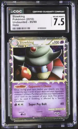 CGC 7.5 Slowking 2010 Undaunted 85/90 Holo Pokemon Card - Image 1