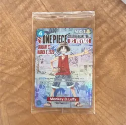 Bandai Namco One Piece CCG Monkey.D.Luffy US Voyage Promo Character Card CH04 - Image 1
