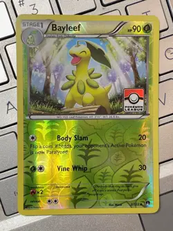 x1 Pokemon League Promo REVERSE HOLO Bayleef 2/122 m/nm condition card - Image 1