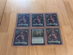 Elvish Promenade and 5 Elf Warrior Tokens with Magic the Gathering Card Back - Image 1