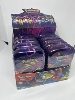 Pokemon Mega Heroes Mini Tins Set Of 10 w/Display Factory Sealed Box Case - Image 1