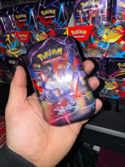 Pokemon TCG Mega Evolution Heroes Mini Tin x10 with display Tins Factory Sealed - Image 3