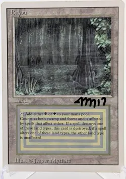 MTG Revised - Bayou - Artist Signed - MP - Image 1