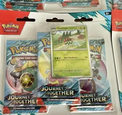 Lot Of 5 Pokemon TCG: Journey Together 3-Pack Blister Factory Sealed - Image 2