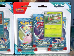 POKEMON TCG JOURNEY TOGETHER YANMEGA & SCARFTY TRIPLE BLISTER PACK SET *SEALED* - Image 3