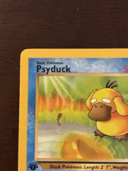 Pokemon TCG Psyduck Base Set 1st Edition 53/62 Common 50 HP 1999 - Image 2