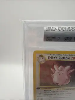 Pokemon 2000 Gym Heroes 1st Edition #3 Erika’s Clefable Holo R Beckett 8.5 - Image 2