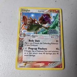 Pokemon TCG Kingler delta Species EX Crystal Guardians 22/100 Reverse Holo Stamp - Image 1